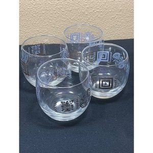 Vintage Stemless Wine Glass Set